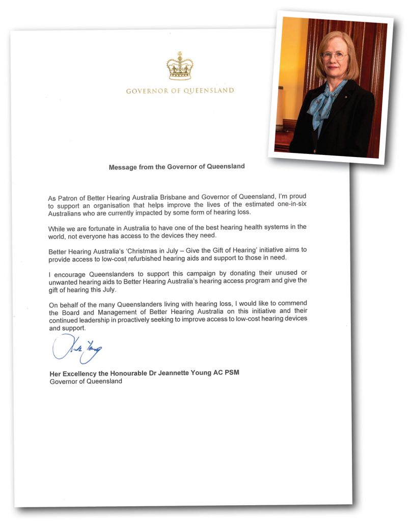 Letter of support from the Queensland Governor.